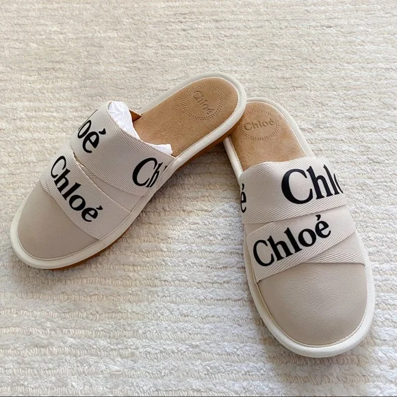 NWT Chloe Woody suede slippers size 10 - Picture 11 of 16